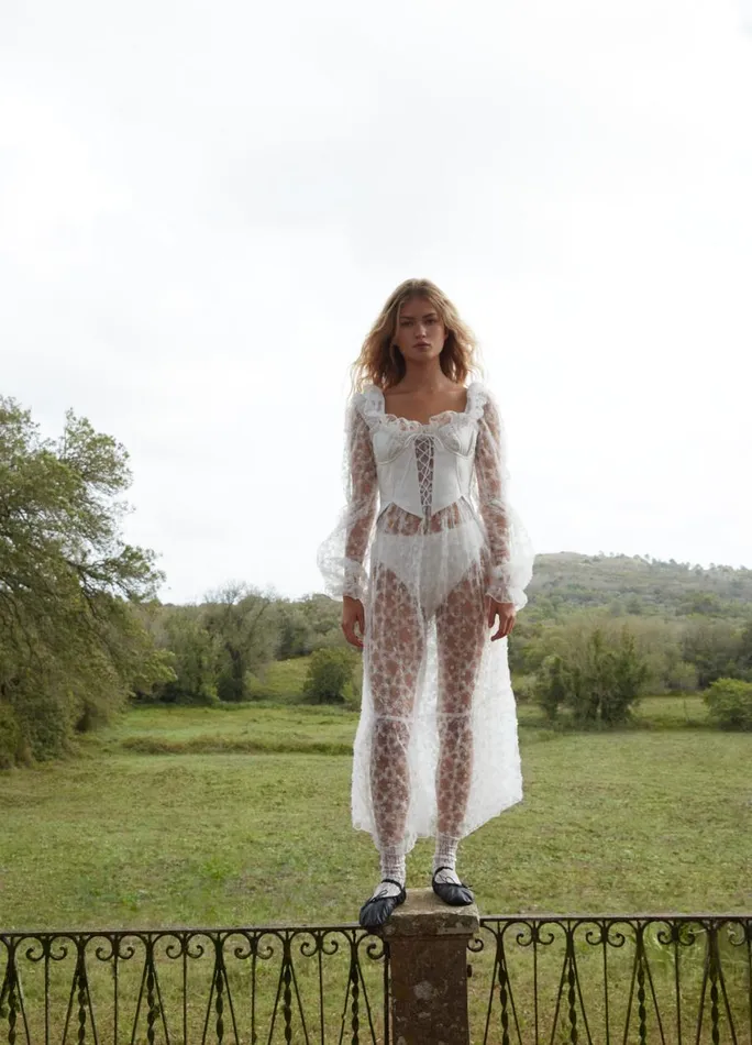 Women Dresses For Love and Lemons Kalea Tulle Maxi Dress White Women Dresses For Love and Lemons Kalea Tulle Maxi Dress White