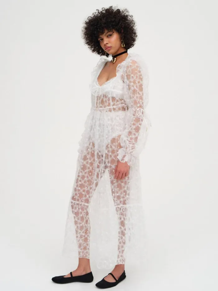 Women Dresses For Love and Lemons Kalea Tulle Maxi Dress White Women Dresses For Love and Lemons Kalea Tulle Maxi Dress White