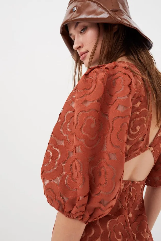 Women Dresses For Love and Lemons Letitia Mini Dress Red