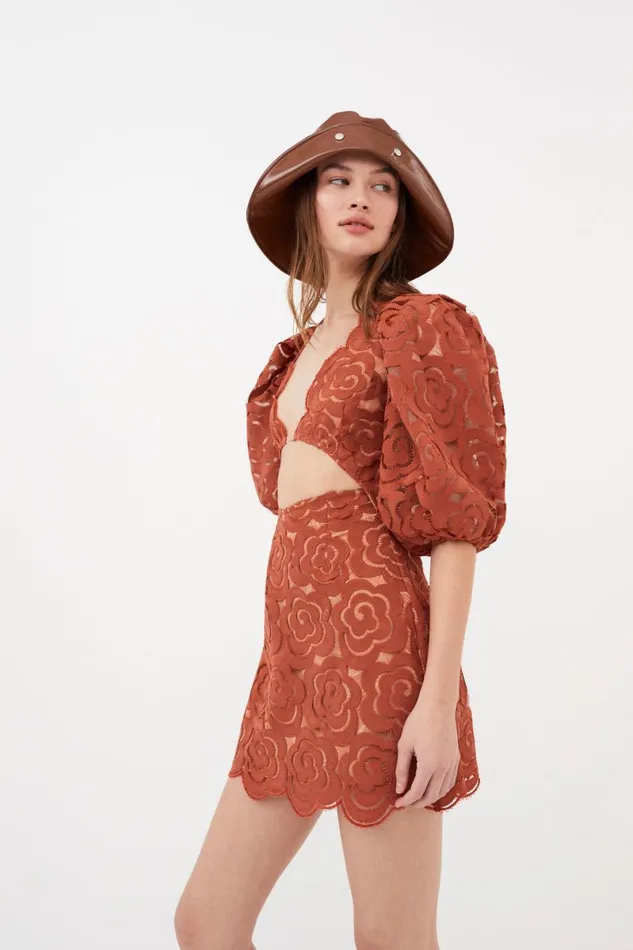Women Dresses For Love and Lemons Letitia Mini Dress Red