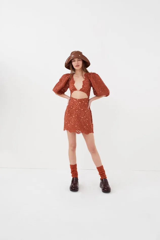 Women Dresses For Love and Lemons Letitia Mini Dress Red