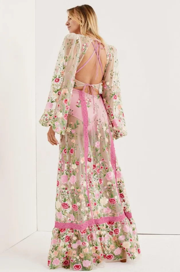 Women Dresses For Love and Lemons Luna Maxi Dress Pink Women Dresses For Love and Lemons Luna Maxi Dress Pink