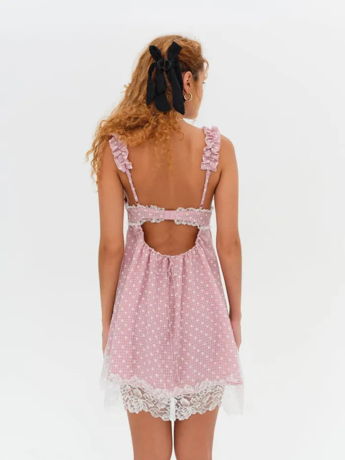 Women Dresses For Love and Lemons Melanie Mini Dress Pink Women Dresses For Love and Lemons Melanie Mini Dress Pink
