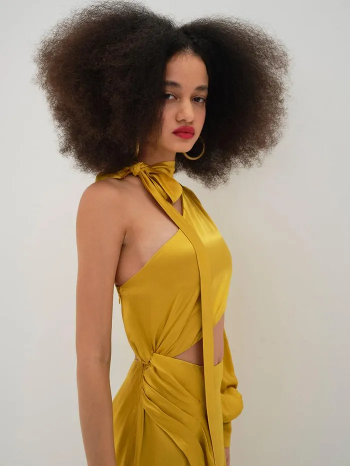 Women Dresses For Love and Lemons Mila Midi Dress Yellow