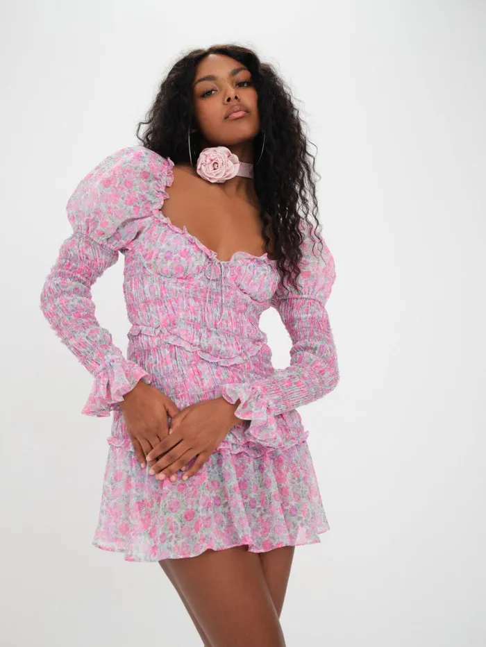 Women Dresses For Love and Lemons Oakley Mini Dress Pink