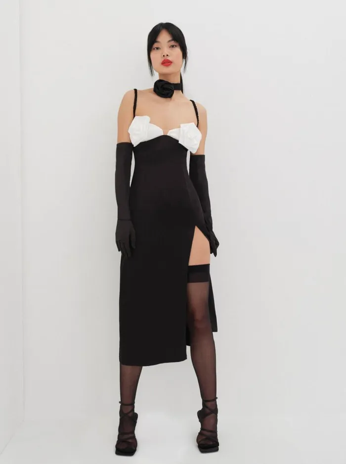 Women Dresses For Love and Lemons Rita Midi Dress Black