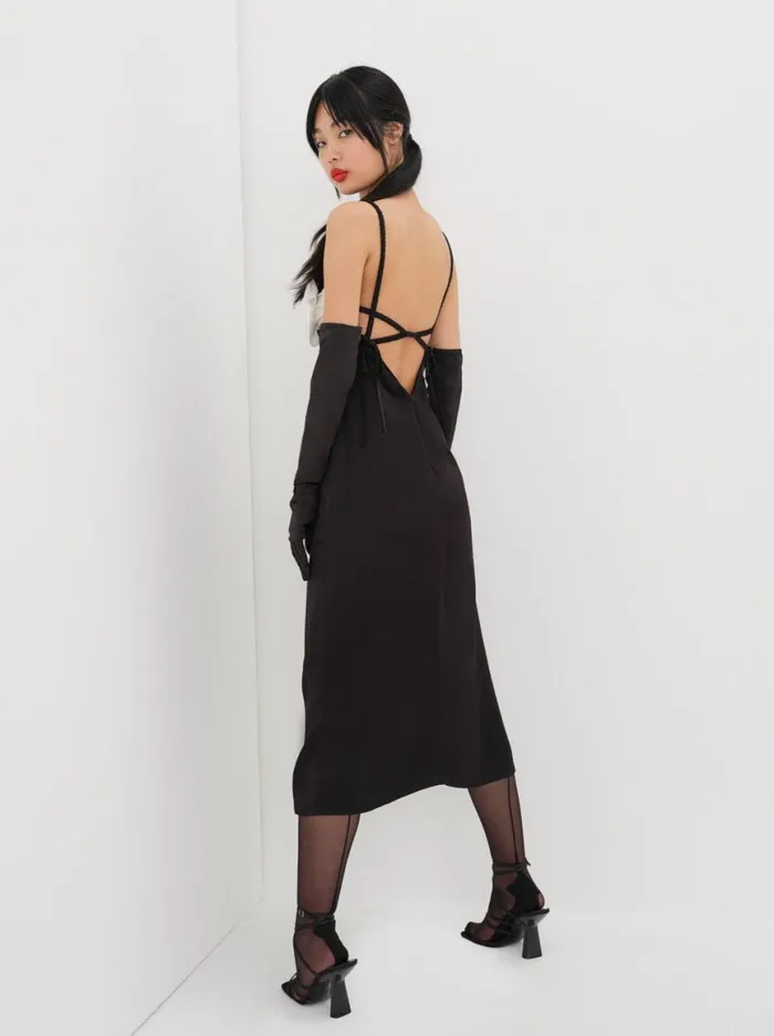 Women Dresses For Love and Lemons Rita Midi Dress Black