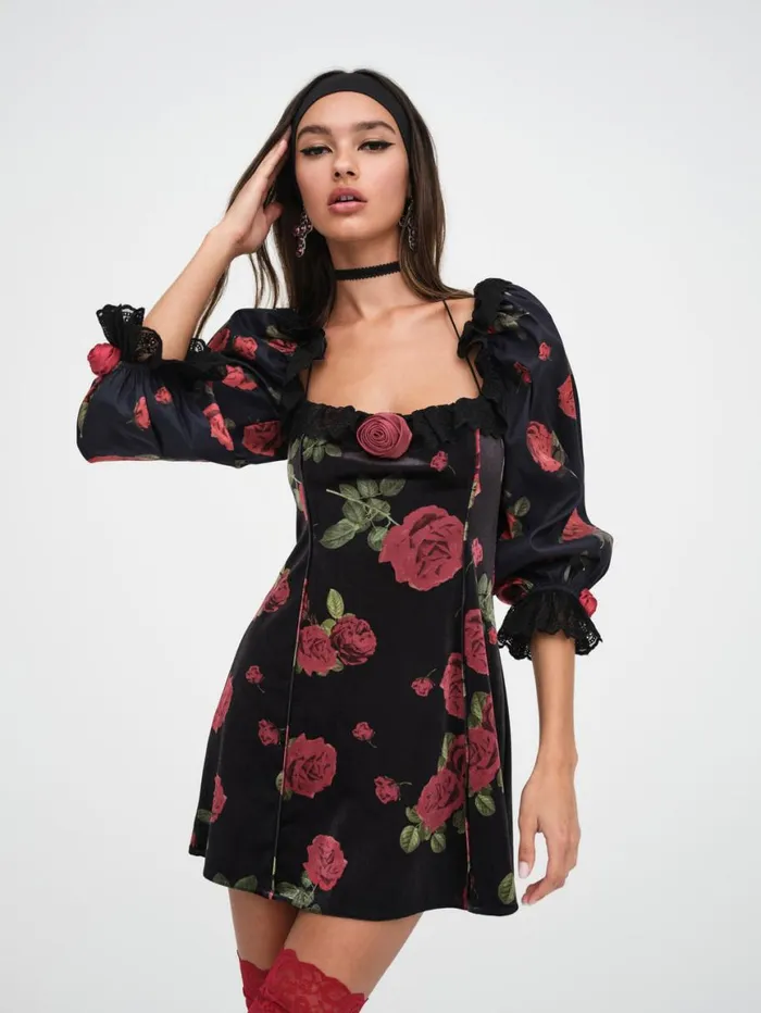 Women Dresses For Love and Lemons Yara Mini Dress Black