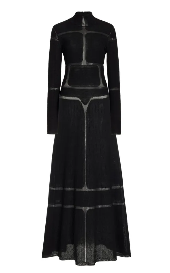 Women Dresses Gabriela Hearst Aldor Knit Dress In Black Merino Wool Cashmere