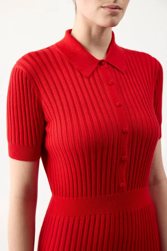 Women Dresses Gabriela Hearst Amor Knit Dress In Red Topaz Cashmere Silk