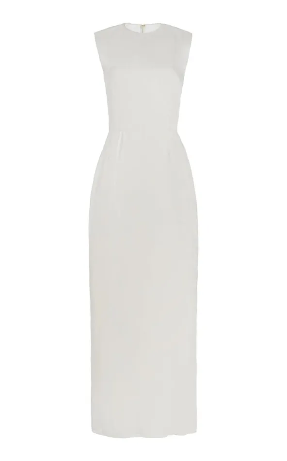 Women Dresses Gabriela Hearst Maslow Sheer Dress With Slip In Ivory Silk Organza