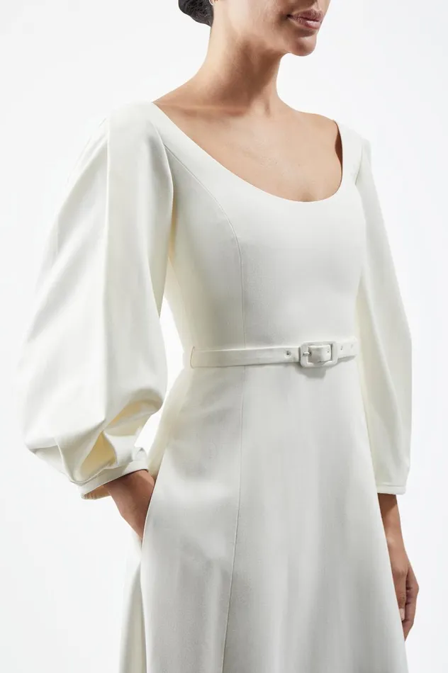Women Dresses Gabriela Hearst Mena Dress In Ivory Washed Silk