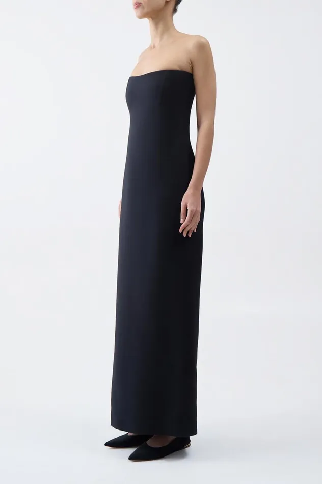 Women Dresses Gabriela Hearst Opus Dress In Black Wool Silk Cady