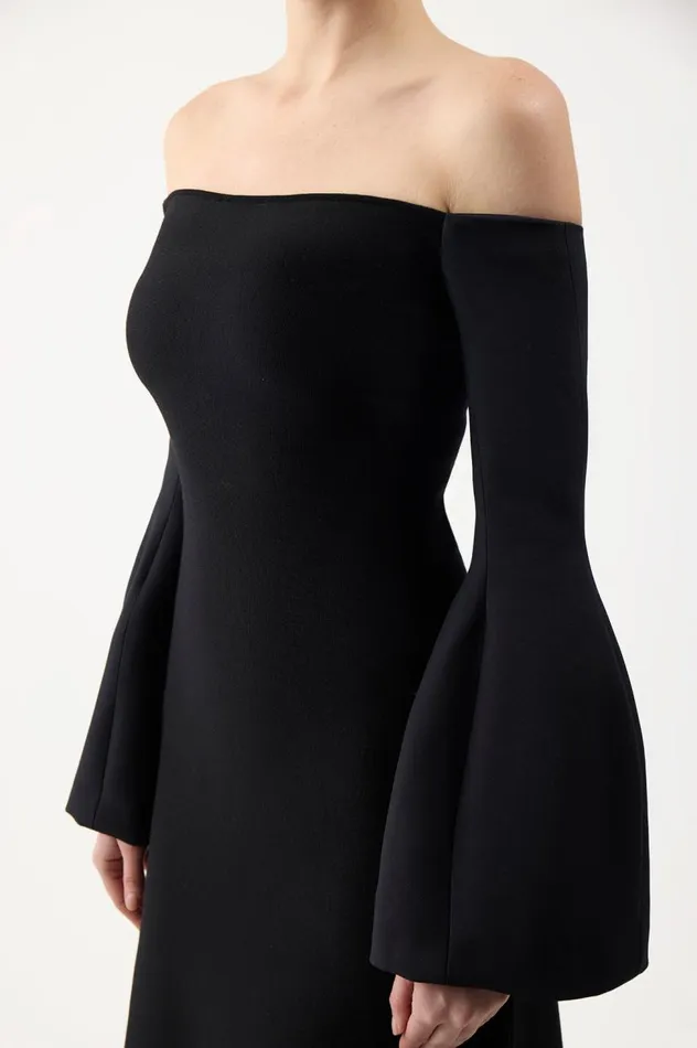 Women Dresses Gabriela Hearst Sinead Dress In Black Wool Silk Cady