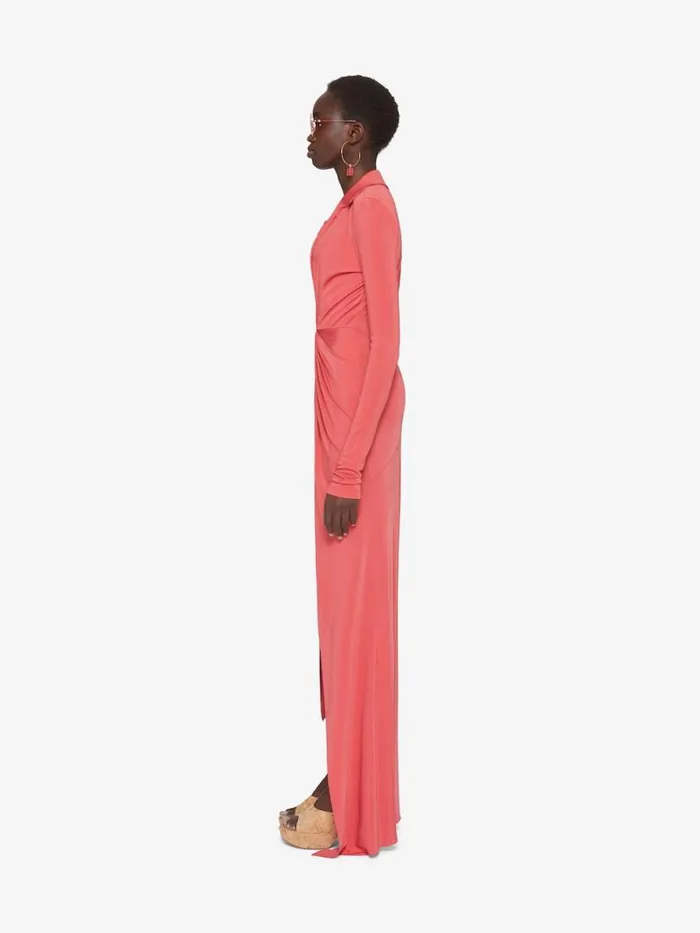 Women Dresses Givenchy Draped Dress In Jersey Coral