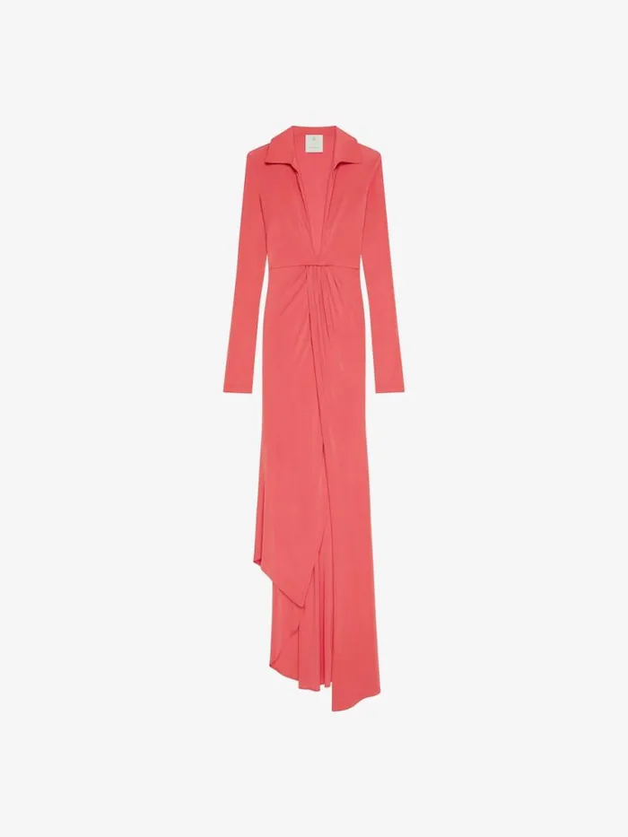 Women Dresses Givenchy Draped Dress In Jersey Coral