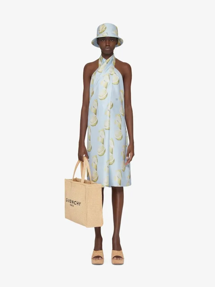 Women Dresses Givenchy Dress In Silk With Lemon Print Blueyellow