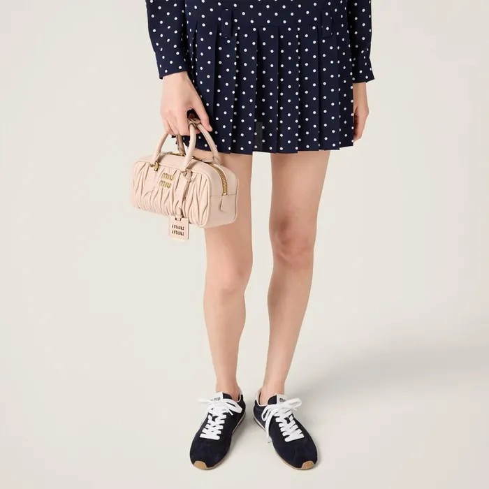 Women Dresses Miu Miu Printed Crepe De Chine Dress Blueivory Women Dresses Miu Miu Printed Crepe De Chine Dress Blueivory