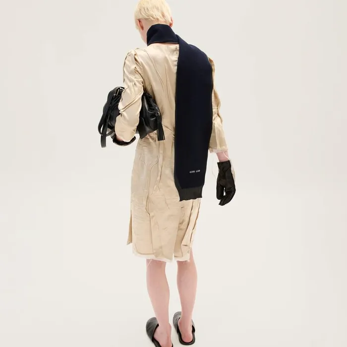 Women Dresses Miu Miu Wrinkled Crpe Satin Dress Desert Beige Women Dresses Miu Miu Wrinkled Crpe Satin Dress Desert Beige