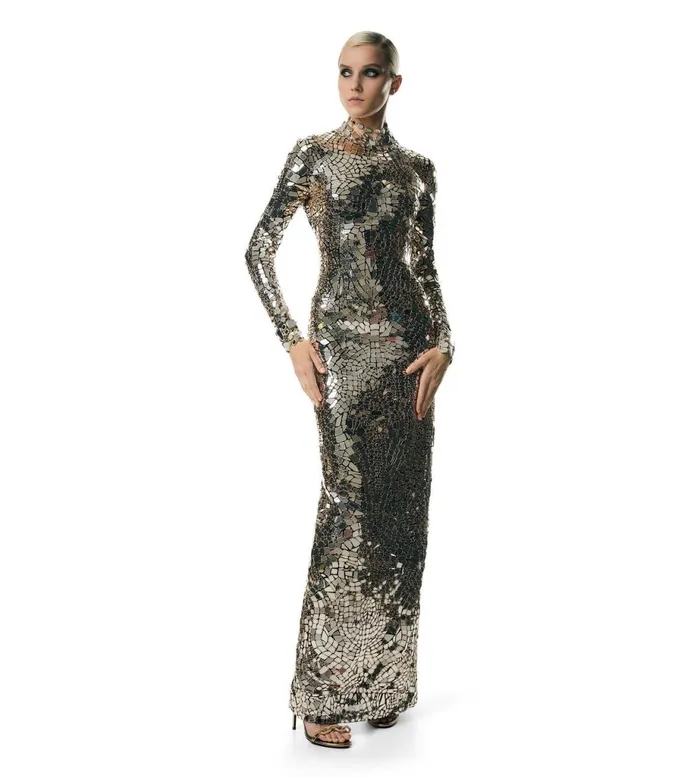 Women Dresses Tom Ford Mirror Embroidered Column Gown Light Gold Women Dresses Tom Ford Mirror Embroidered Column Gown Light Gold