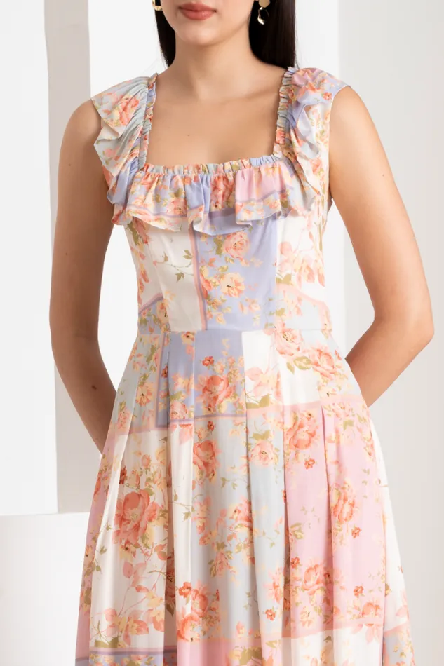 Women Dresses YUMI KIM Ari Patchwork Dress Spring Dress Petal Patchwork