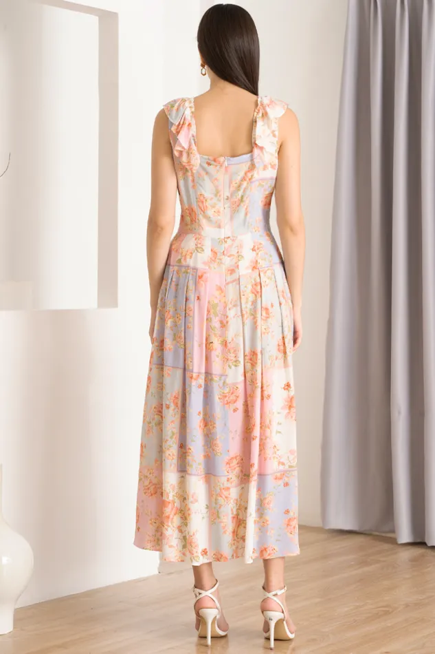 Women Dresses YUMI KIM Ari Patchwork Dress Spring Dress Petal Patchwork