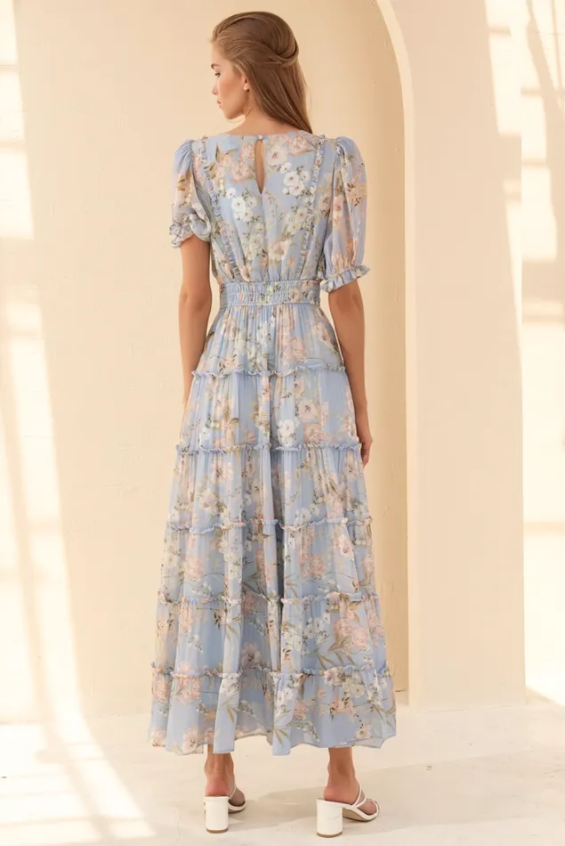 Women Dresses YUMI KIM Farrah Dress Floral Dress Amalfi Sky