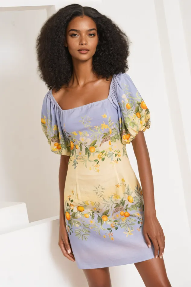 Women Dresses YUMI KIM Harley Linen Dress Party Floral Dress Coastal Grove Sunrise