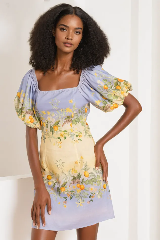 Women Dresses YUMI KIM Harley Linen Dress Party Floral Dress Coastal Grove Sunrise