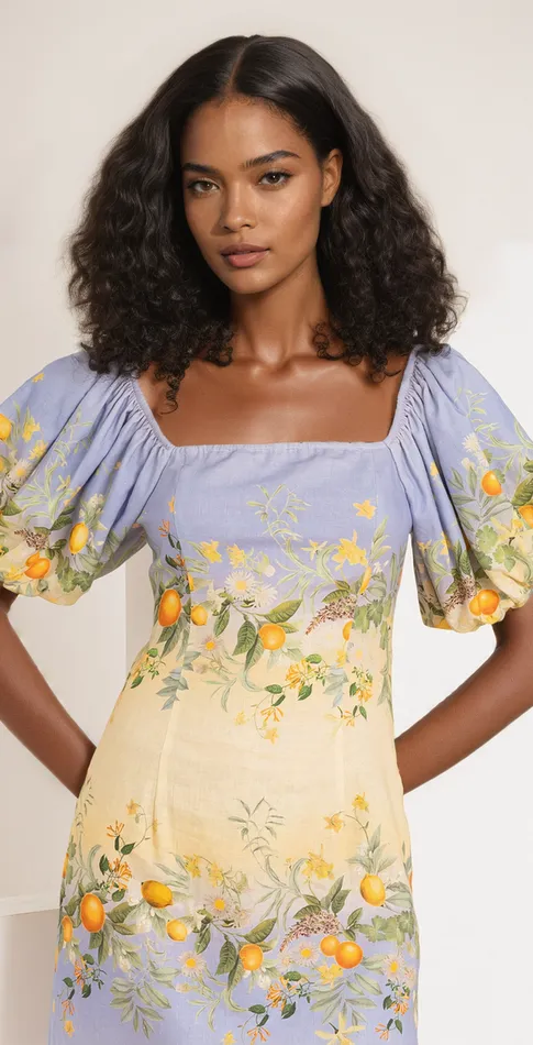 Women Dresses YUMI KIM Harley Linen Dress Party Floral Dress Coastal Grove Sunrise