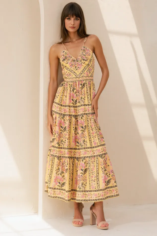 Women Dresses YUMI KIM LILA LINEN DRESS Honeycomb Marigold