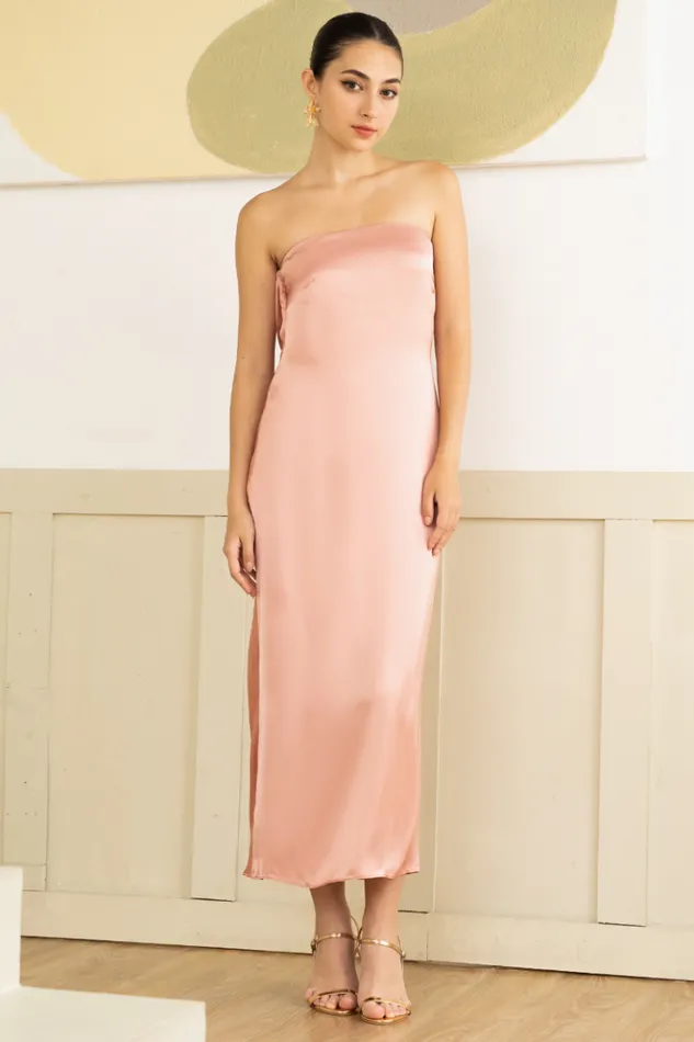 Women Dresses YUMI KIM NEVADA DRESS Rose Viscose Satin