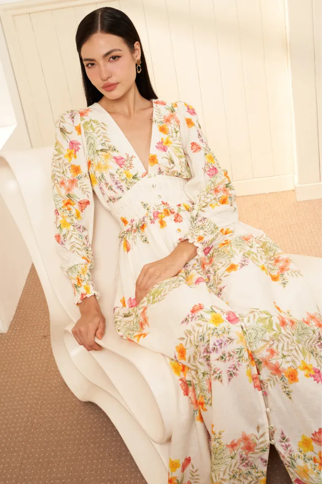 Women Dresses YUMI KIM Tabitha Linen Dress Party Floral Maxi Dress Wildwood