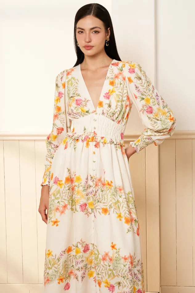 Women Dresses YUMI KIM Tabitha Linen Dress Party Floral Maxi Dress Wildwood
