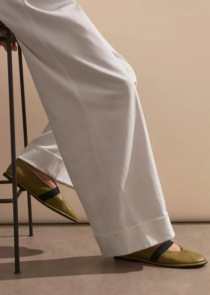 Women Elasticated Strap Mary Jane Olive MEEM