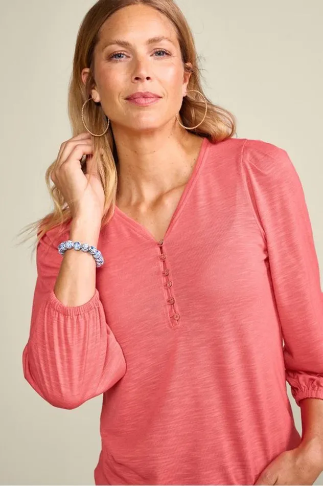Women Elowyn Tee Sunkist Coral Soft Surroundings Tops Women Elowyn Tee Sunkist Coral Soft Surroundings Tops
