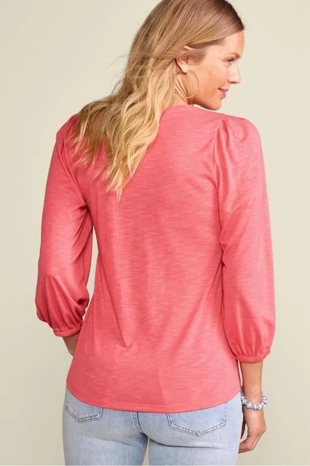 Women Elowyn Tee Sunkist Coral Soft Surroundings Tops Women Elowyn Tee Sunkist Coral Soft Surroundings Tops