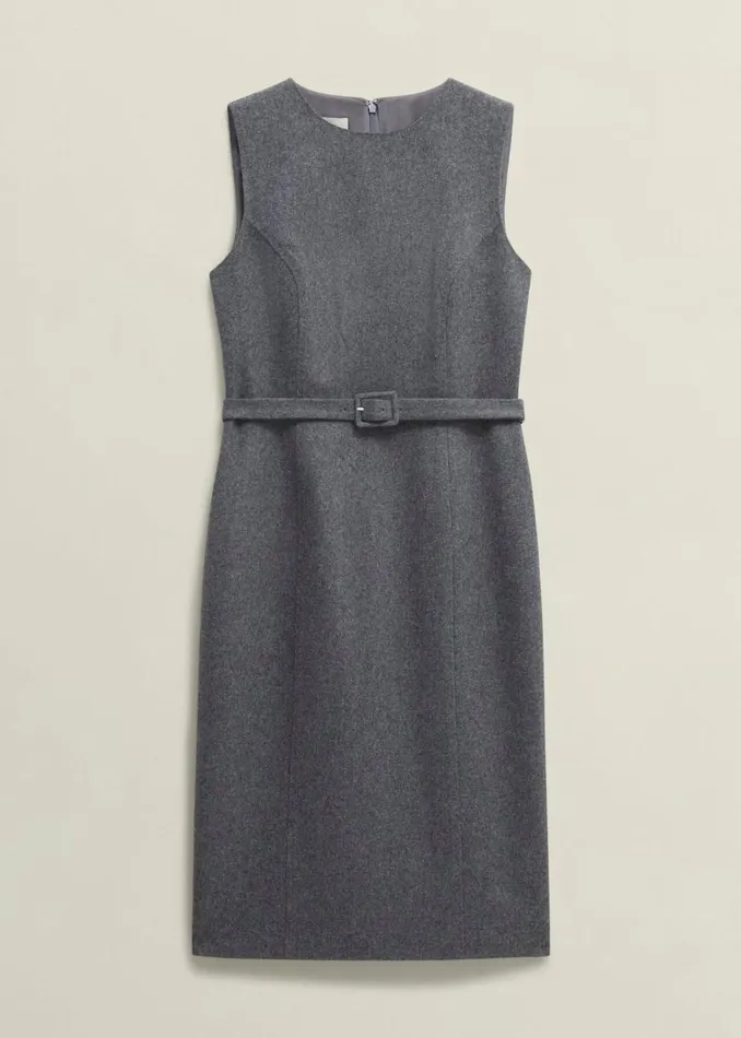 Women Elsie Wool Blend Dress Grey Hobbs Dresses and Jumpsuits