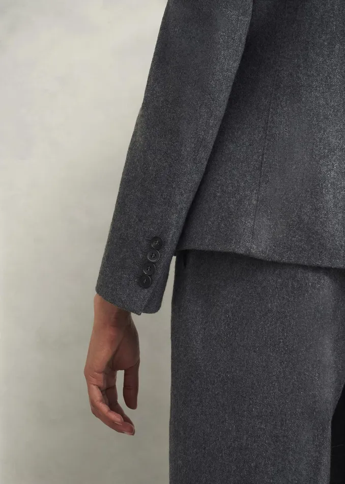 Women Elsie Wool Blend Jacket Grey Hobbs Coats and Jackets