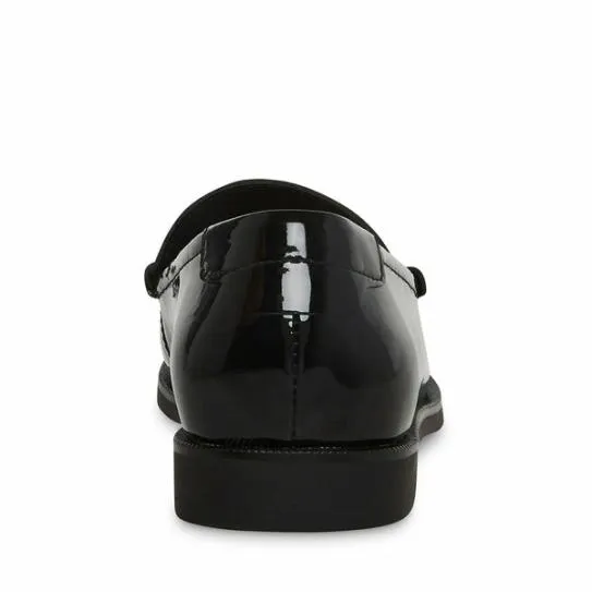 Women EMMET BLACK PATENT Black Patent Steve Madden Loafers and Flats