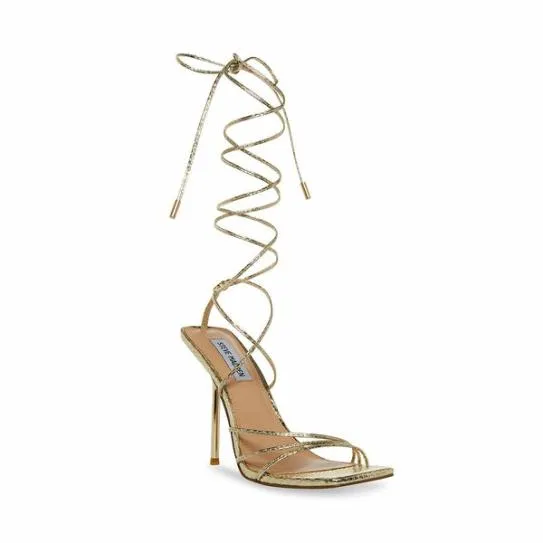 Women EVITA GOLD SNAKE Gold Snake Steve Madden Heels Women EVITA GOLD SNAKE Gold Snake Steve Madden Heels