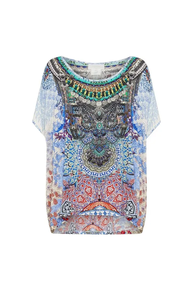 Women Extended Sizes Camilla Loose Fit Round Neck Tee Concubine Realm