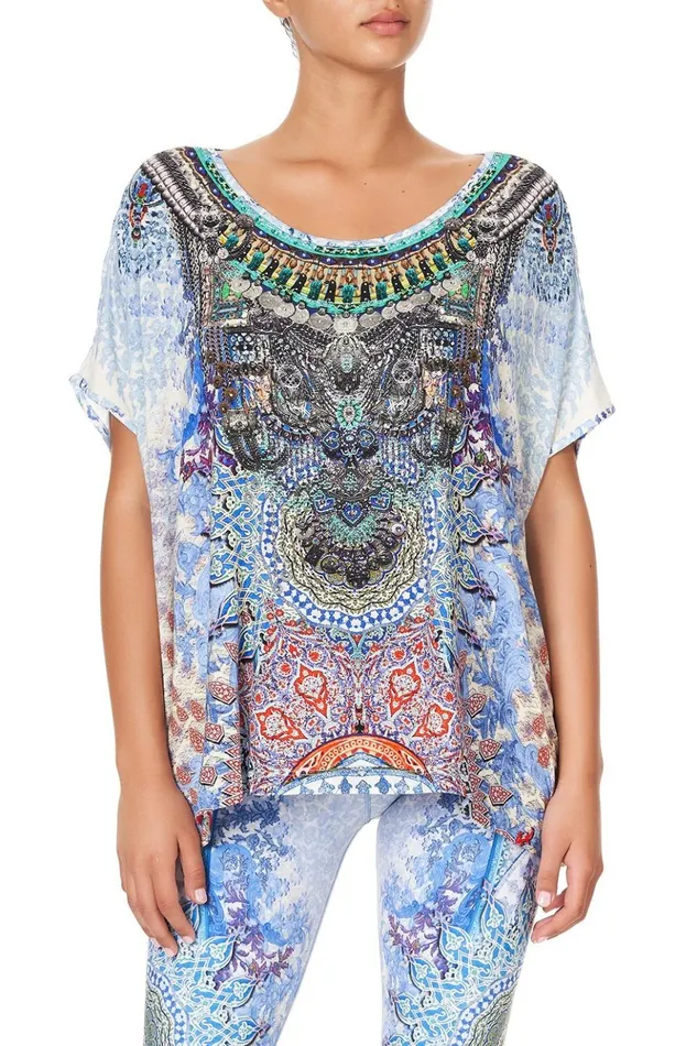 Women Extended Sizes Camilla Loose Fit Round Neck Tee Concubine Realm