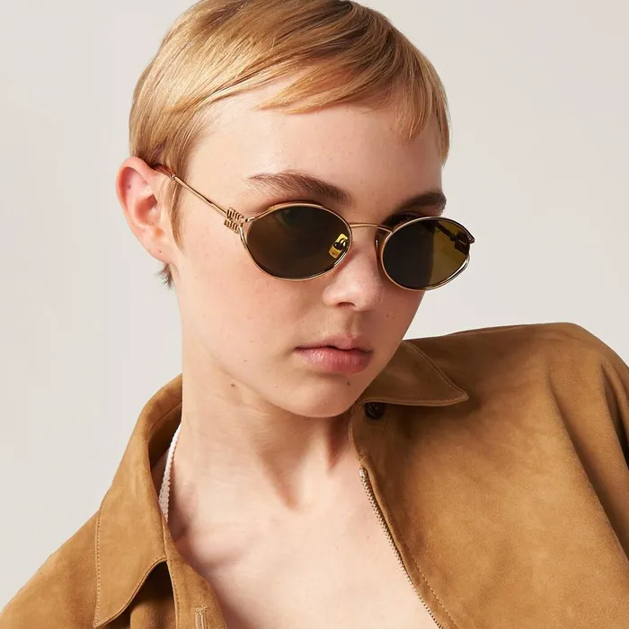 Women Eyewear Miu Miu Miu Miu Logo Sunglasses Loden Lenses Women Eyewear Miu Miu Miu Miu Logo Sunglasses Loden Lenses