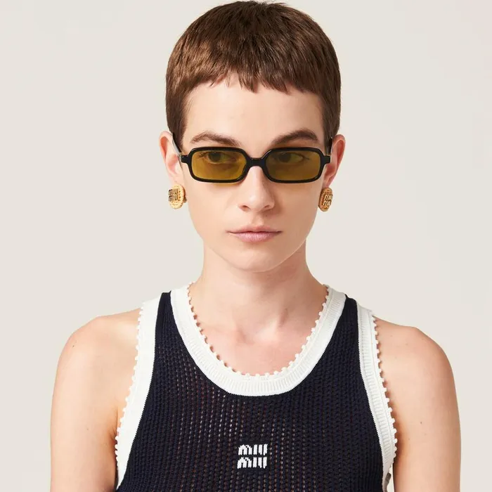Women Eyewear Miu Miu Miu Regard Sunglasses Acid Yellow Lenses Women Eyewear Miu Miu Miu Regard Sunglasses Acid Yellow Lenses