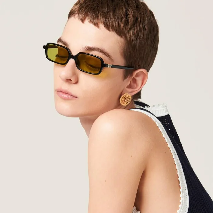 Women Eyewear Miu Miu Miu Regard Sunglasses Acid Yellow Lenses Women Eyewear Miu Miu Miu Regard Sunglasses Acid Yellow Lenses