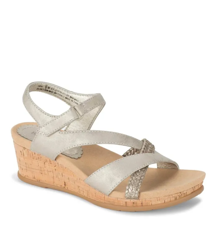 Women Farah Wedge Sandal Champagne Baretraps Wedge Sandals