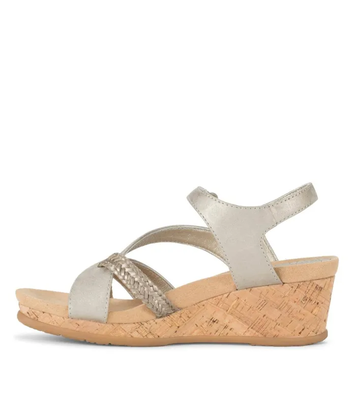 Women Farah Wedge Sandal Champagne Baretraps Wedge Sandals