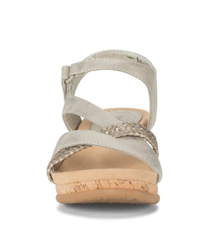 Women Farah Wedge Sandal Champagne Baretraps Wedge Sandals