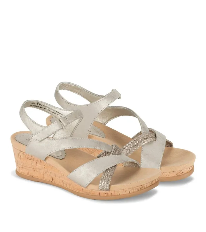 Women Farah Wedge Sandal Champagne Baretraps Wedge Sandals